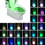 Bathroom Toilet Nightlight LED Body Motion Activated On/Off Seat Sensor Lamp 8/24 colours