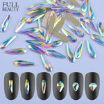 Full Beauty 10pcs Crystal Shiny 3D Nail Art Rhinestones Charms